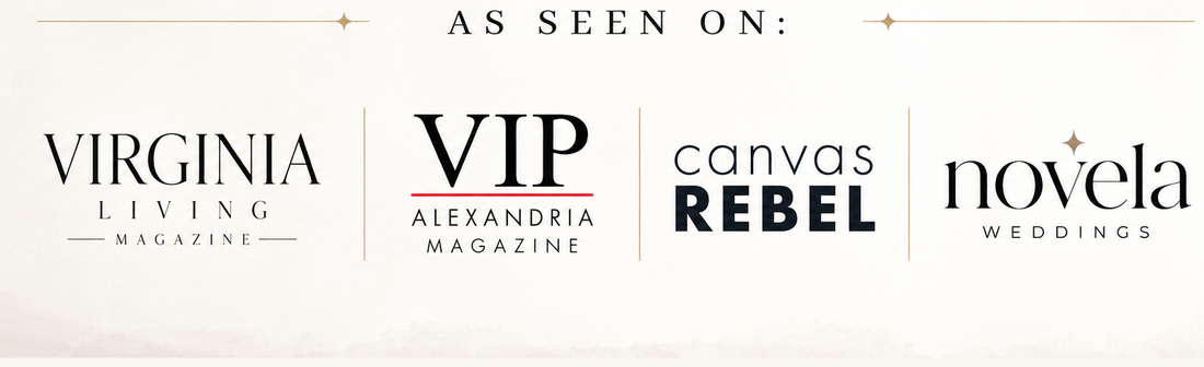As seen on Virginia Living, VIP Alexandria Magazine, Canvas Rebel and Novela Weddings