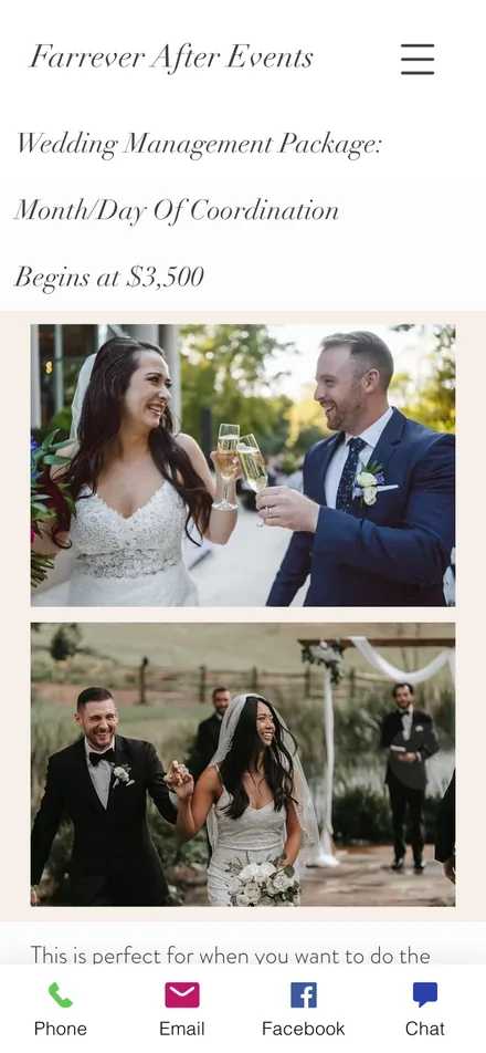 Wedding coordination, now, on a phone