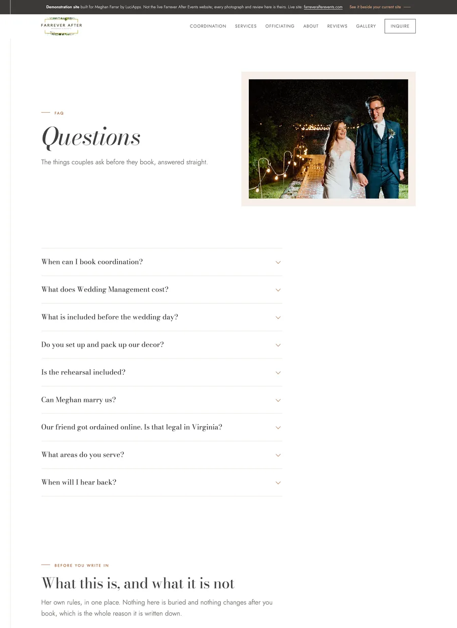 Questions, rebuilt, on a computer