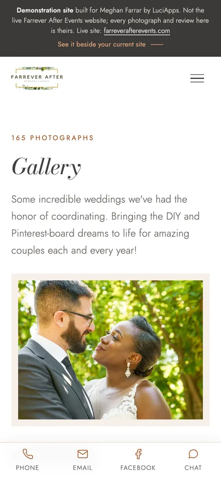Gallery, rebuilt, on a phone