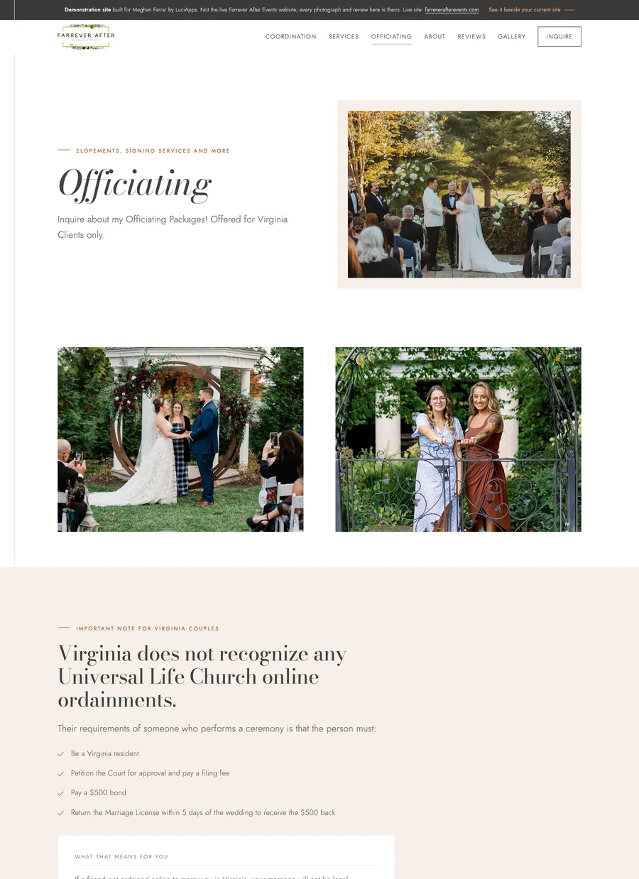 Officiating, rebuilt, on a computer